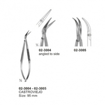 Micro Scissors, Spring Type Flat Handles